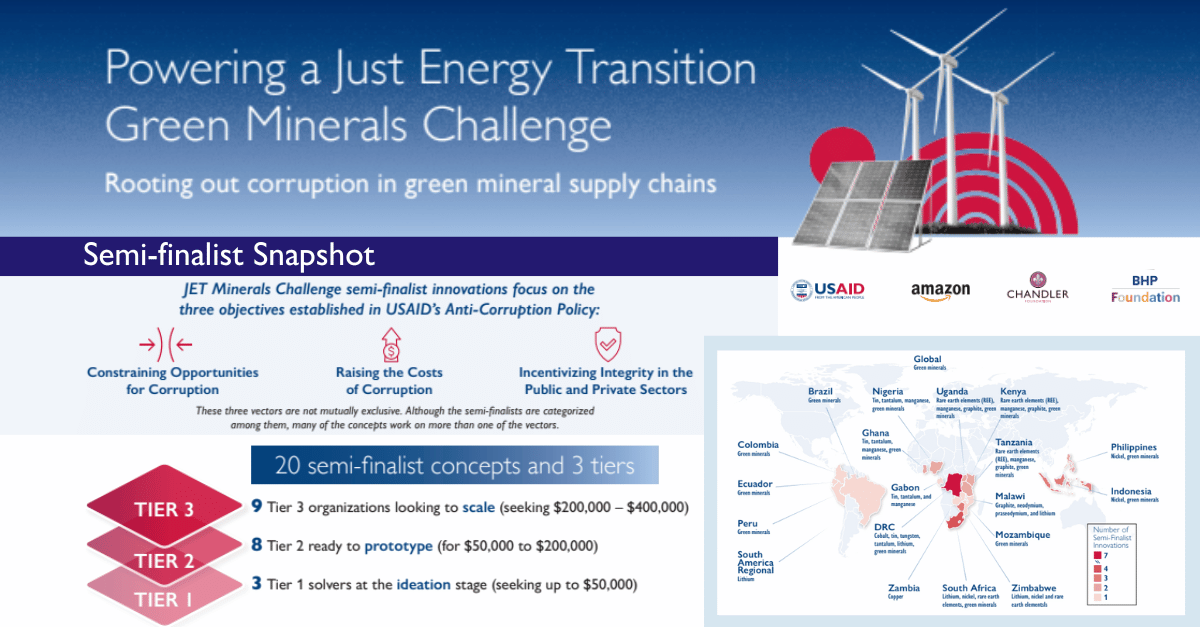 JET Minerals Challenge Semi-finalist Snapshot