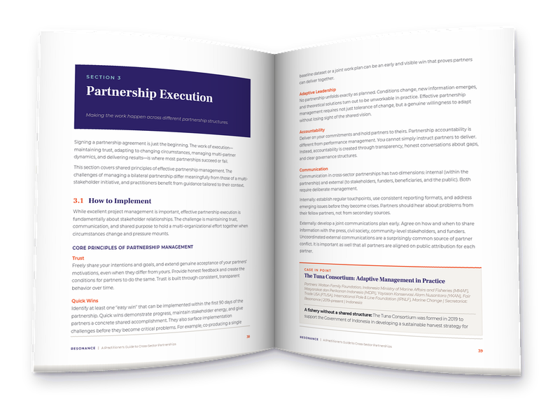 Section 3: Partnership Execution open book